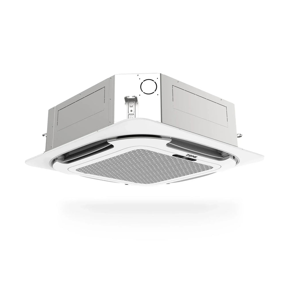 Zone Air Airframe DUAL ZONE 24,000 BTU (12K+12K) 21 SEER2 230V Ceiling - ceiling cassette angled view