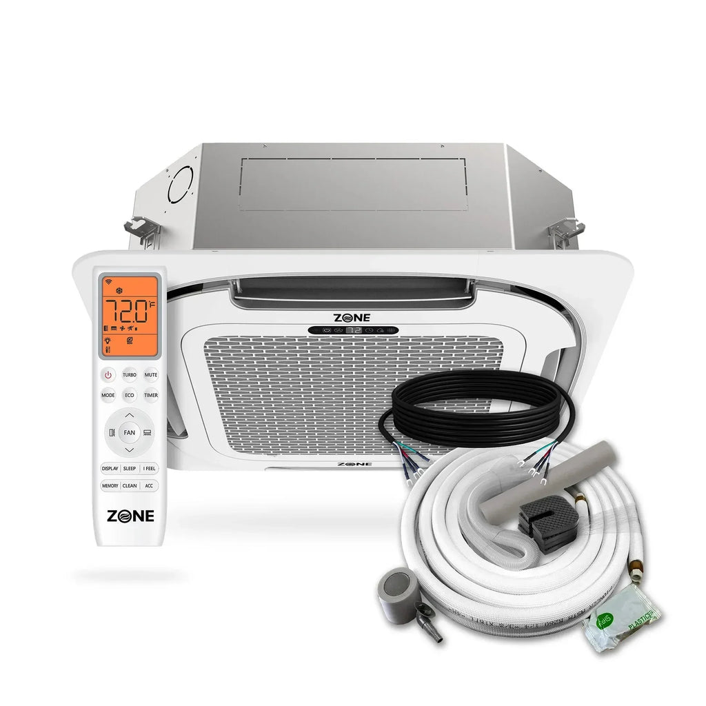 Zone Air Airframe DUAL ZONE 21,500 BTU (12K+9.5K) 21 SEER2 230V Ceilin - ceiling cassette indoor unit