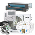 Zone Air® Thin-Air DUAL ZONE 19,000 BTU (9.5K+9.5K) 19 SEER2 230V Concealed Mini-Split Heat Pump System - Up to 950 Sq Ft