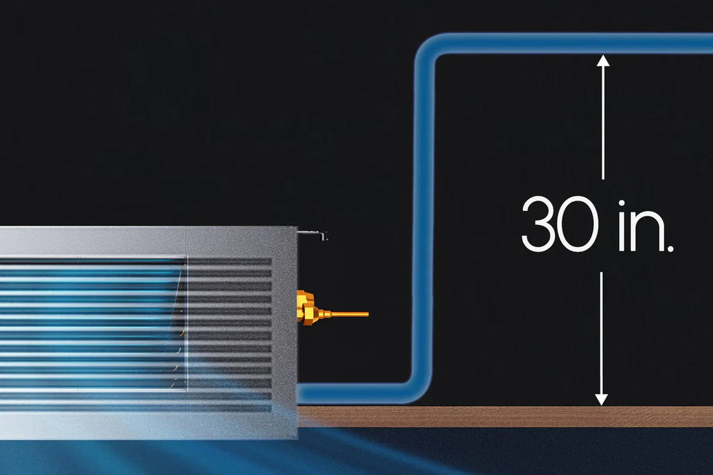 Zone Air Thin-Air DUAL ZONE 19,000 BTU (9.5K+9.5K) 19 SEER2 230V Conce - built-in condensate pump