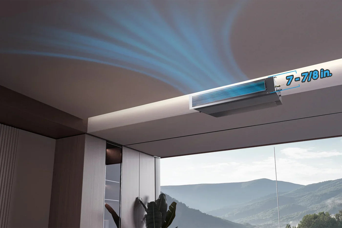 Zone Air Thin-Air DUAL ZONE 20,500 BTU (11K+9.5K) 19 SEER2 230V Concea - ultra-slim profile
