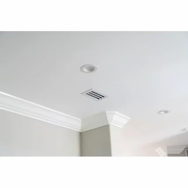 Concealed ducted mini split with flush ceiling supply register